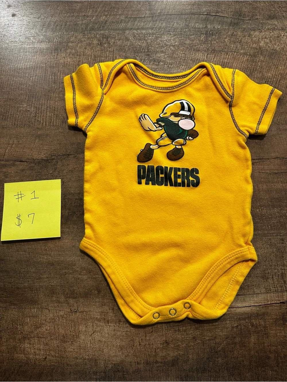 Green Bay Packers Baby Bundle NFL Team Apparel 6–9M/6–12M +FREE Bib & Burp Cloth